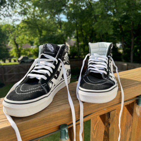 Vans Sk8-hi Skulls Reissue Hi Top Sneakers - Picture 3 of 9